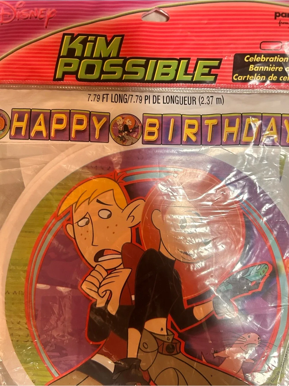 Disney Kim Possible Birthday Banner with Colorful Accents